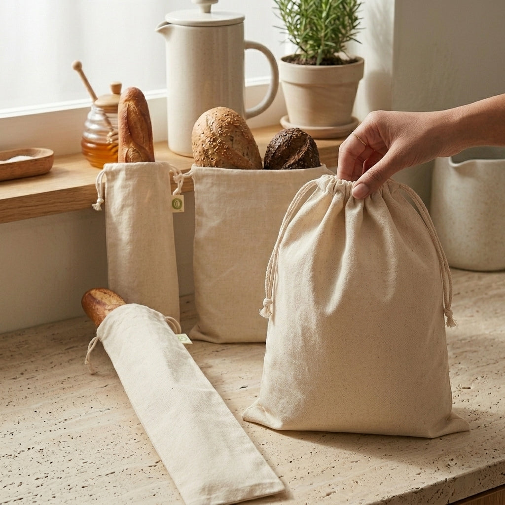 The Picky Collection Reusable Linen Bread Bags – 4-Pack