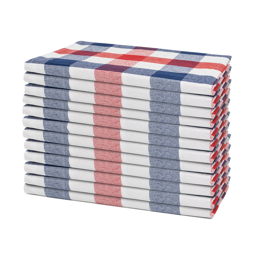 The Picky Fabric Dinner Napkins - Plaid Patterns - Organic Fabric Mart