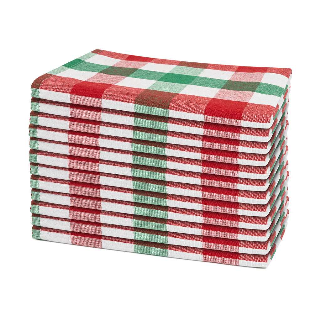 The Picky Fabric Dinner Napkins - Plaid Patterns - Organic Fabric Mart