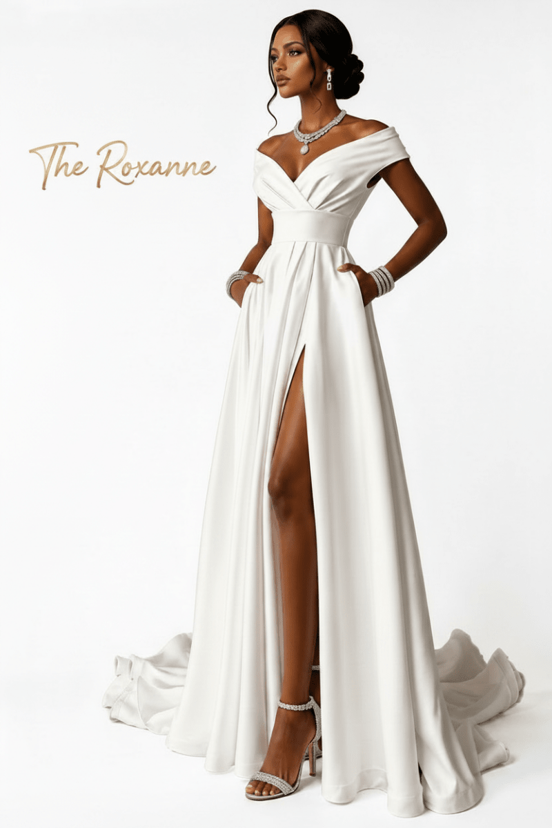 The Roxanne™ Elegant V-Neck Ruffle Hem Midi Gown - Trusted Best Sellers™. All Rights Reserved. Trusted Best Sellers LLC.