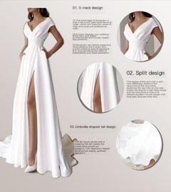 The Roxane™ Elegant Women's V-Neck Ruffle Hem Midi Dress