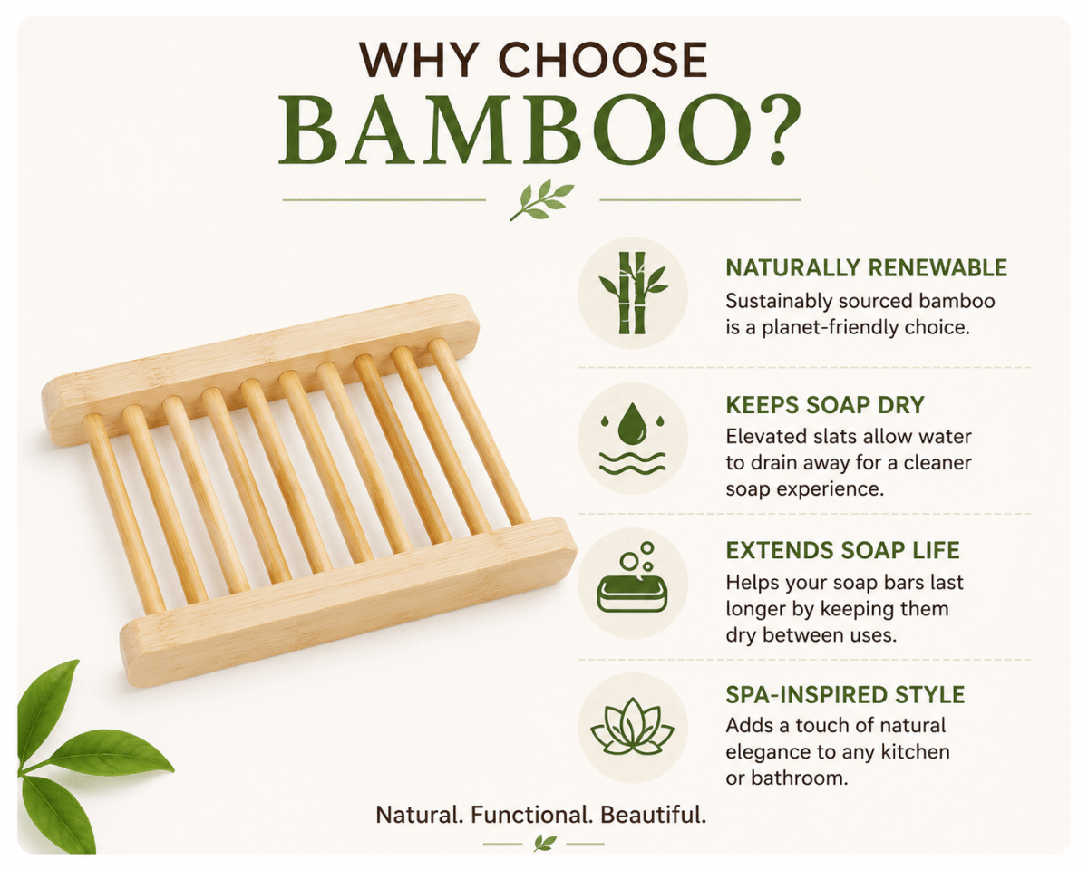 The Picky Bamboo Soap Bar Dish. Eco-Friendly - Trusted Best Sellers™